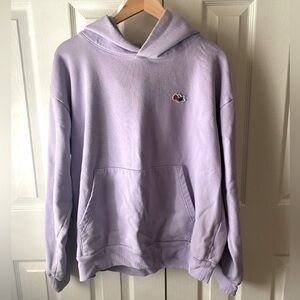 MELODY EHSANI Lilac Purple Rose Heavyweight Oversized Hoodie Sweatshirt SZ L